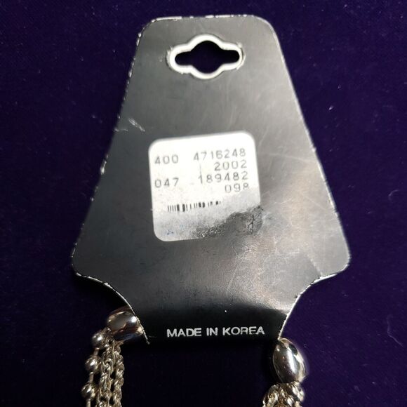 Paul Harris Vintage Silver Tone Necklace, 5 layer chain, 16" collar, with Tag - Picture 12 of 12